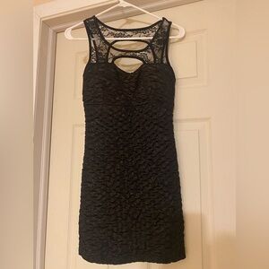 Black and Gold Mini Dress